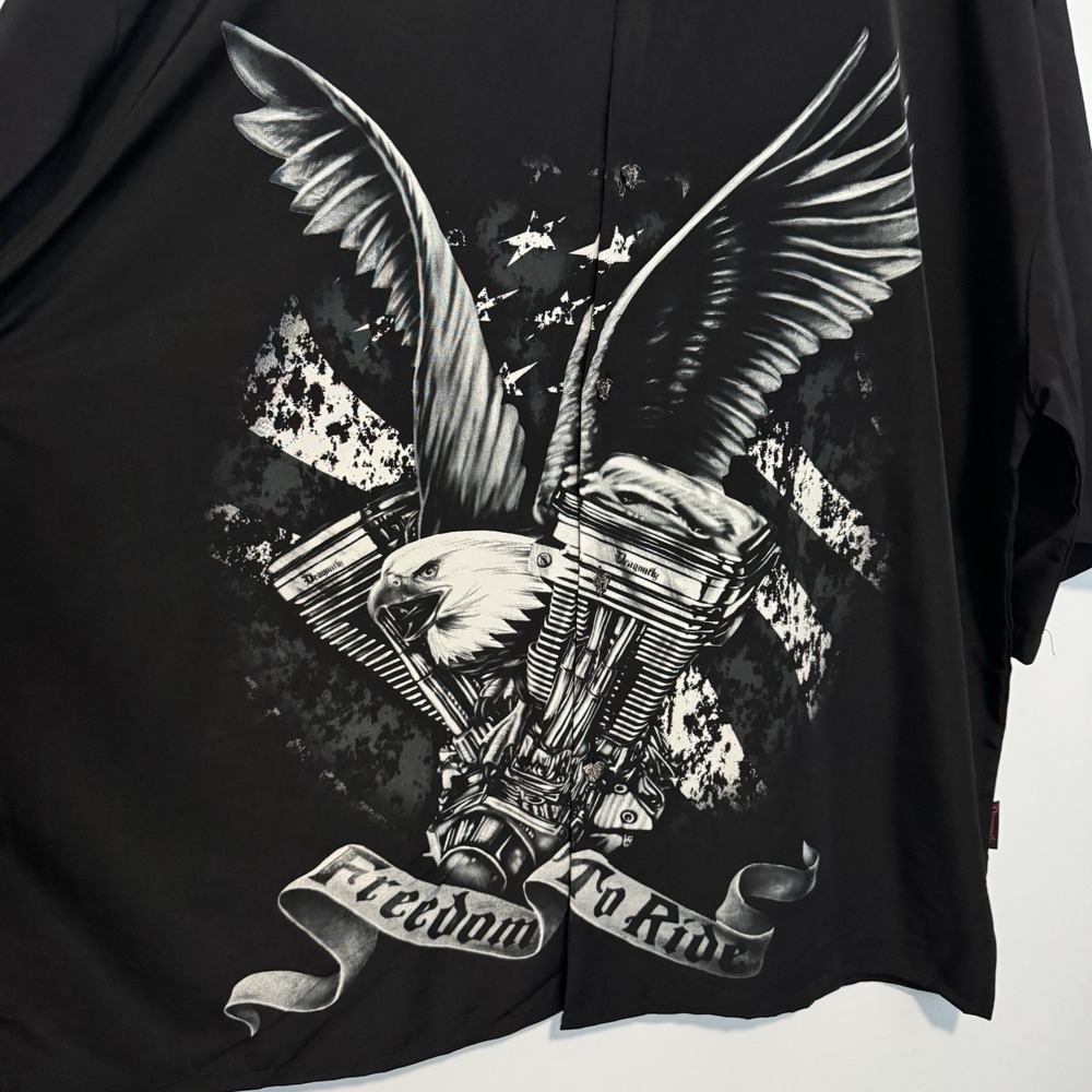 Dragonfly Shirt Mens 5XL Black Roadhouse Eagle Motorcycle Biker Freedom to Ride - Picture 5 of 9